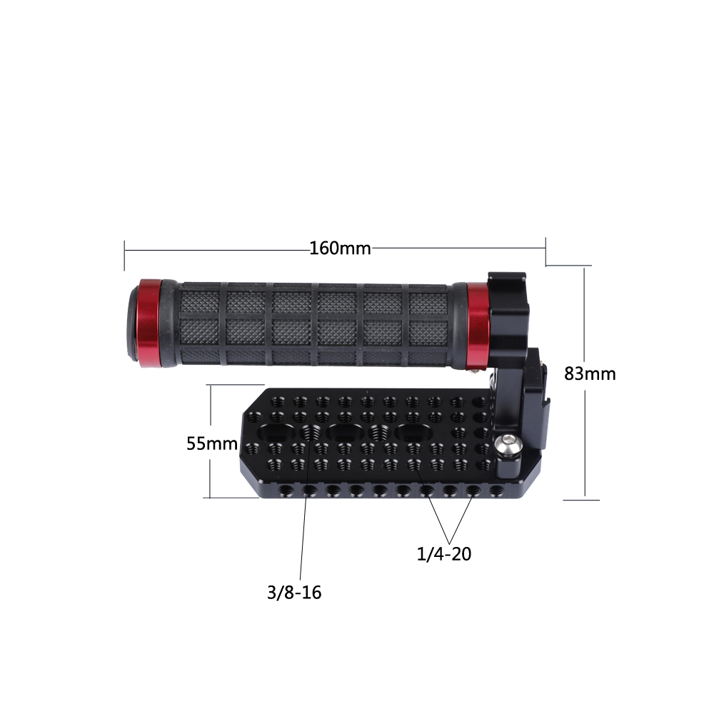 CAMVATE Rubber Handle Grip With Top Cheese Plate & Shoe Mount For BMD