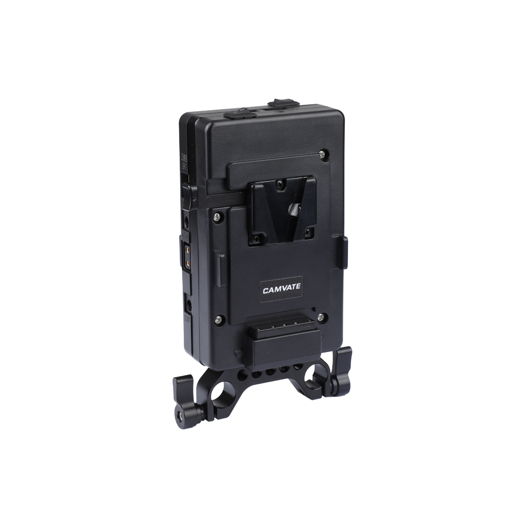 CAMVATE Double-side Battery Plate With 15mm Rod Clamp & Double Power Supply Splitter