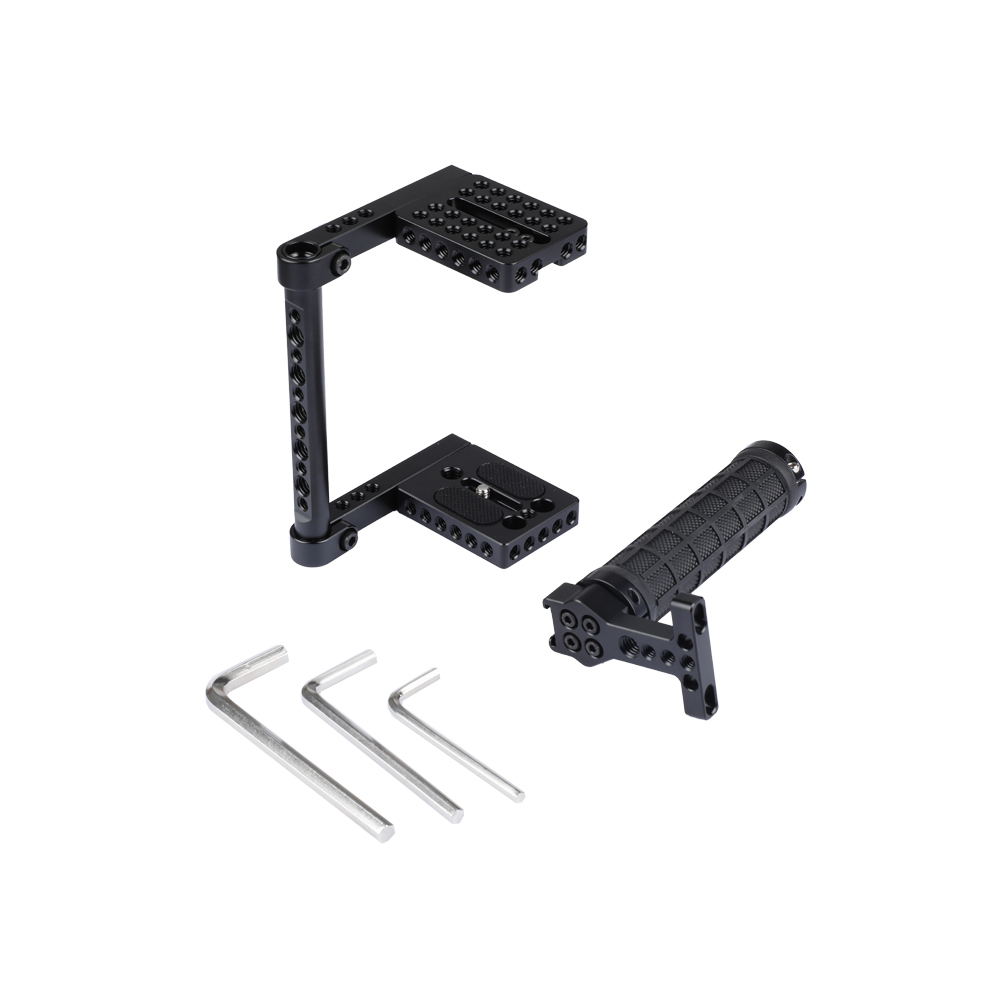 CAMVATE Universal Camera Cage Rig With Tripod Mount Baseplate For Canon Nikon Sony Panasonic