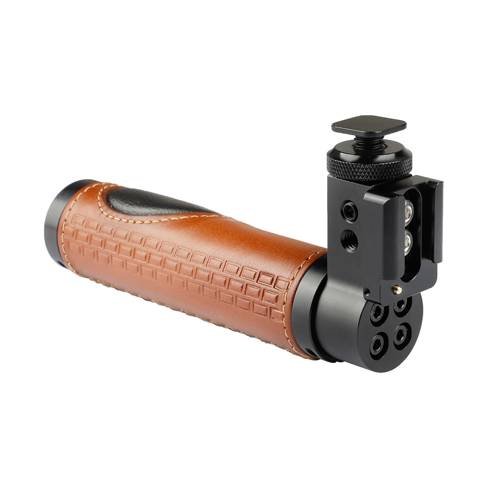 CAMVATE DSLR Shoe Compatible Top Handle (Leather Grip)