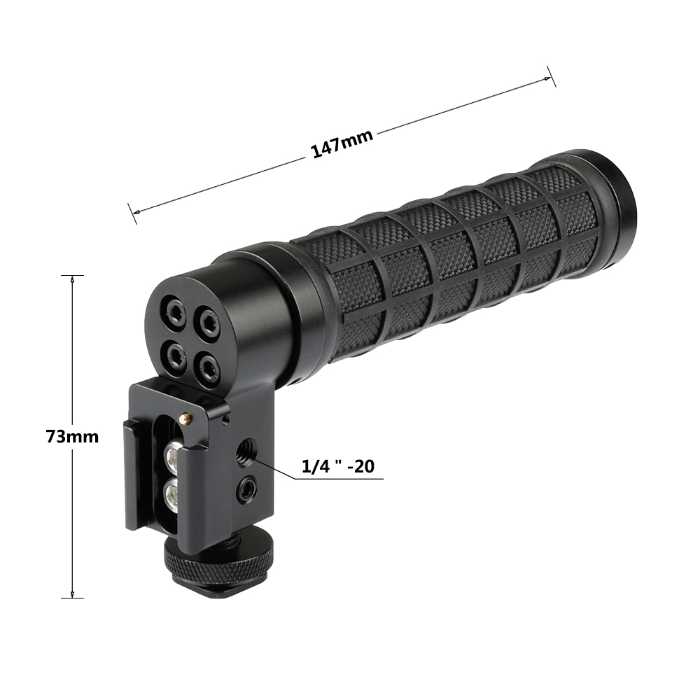 CAMVATE DSLR Shoe Compatible Top Handle (Rubber Grip, Black Ring)