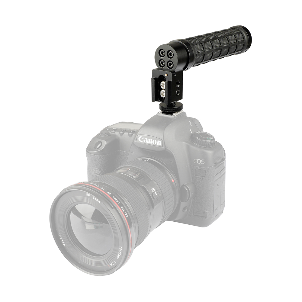 CAMVATE DSLR Shoe Compatible Top Handle (Rubber Grip, Black Ring)