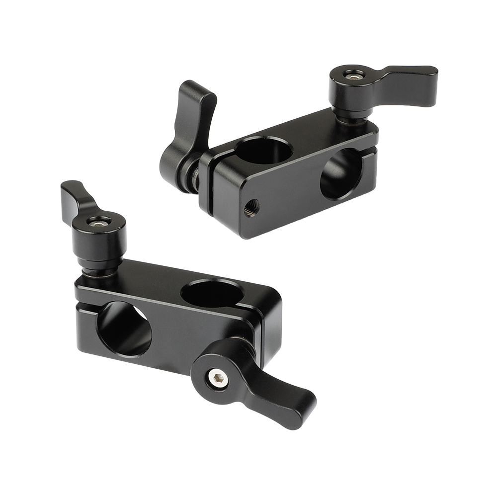 CAMVATE 90-Degree Rod Rig Adapter Clamp (Black, 2-Piece)
