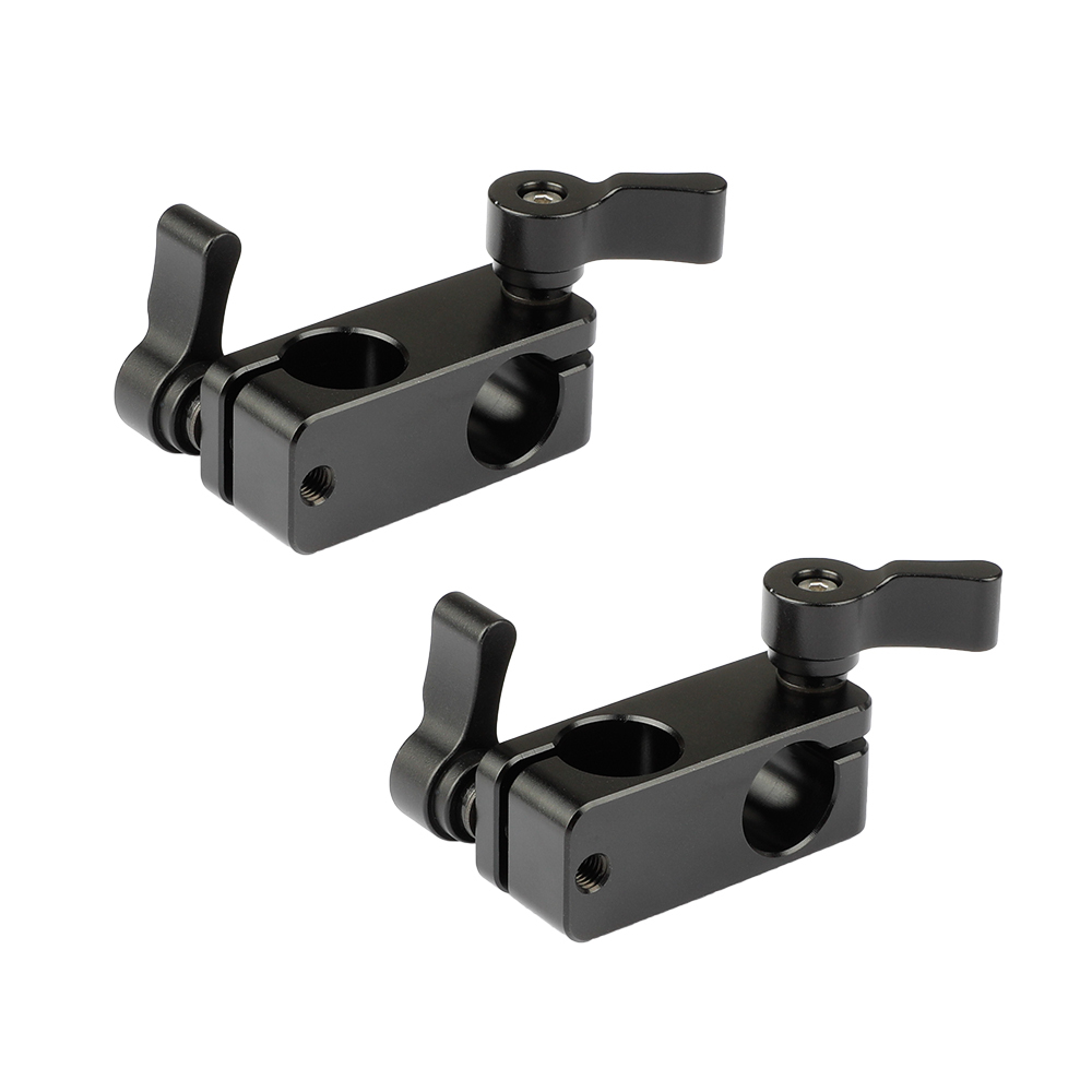 CAMVATE 90-Degree Rod Rig Adapter Clamp (Black, 2-Piece)