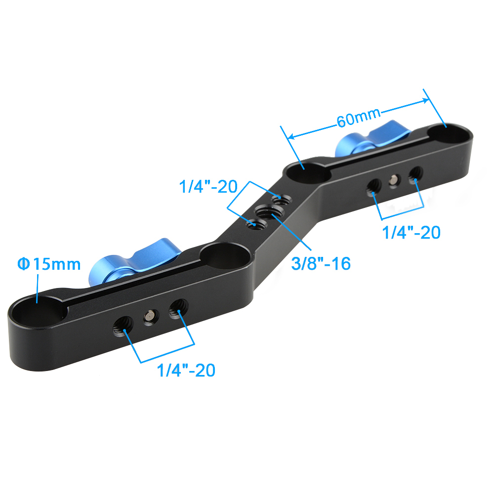 CAMVATE Offset Z-Shape Railblock Clamp Bracket for 15mm Rod Support