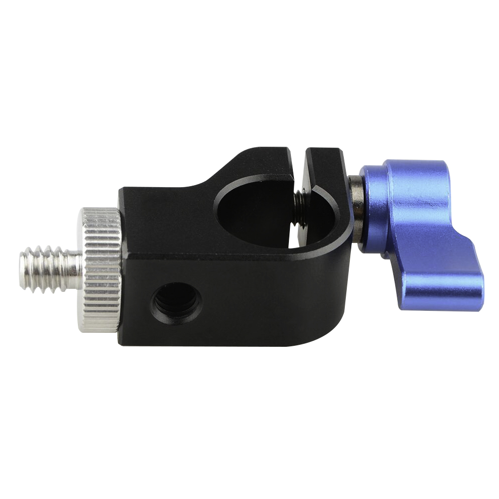 CAMVATE Single Rod Clamp for 15mm Rail Support System (Blue Thumbscrew)