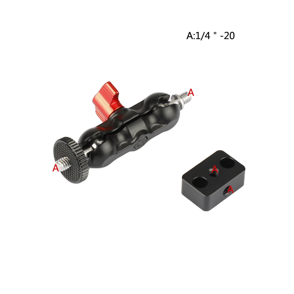 CAMVATE 1/4"-20 Male Ball Head With Extension Lump For DJI Ronin S Gimbal Stabilizer
