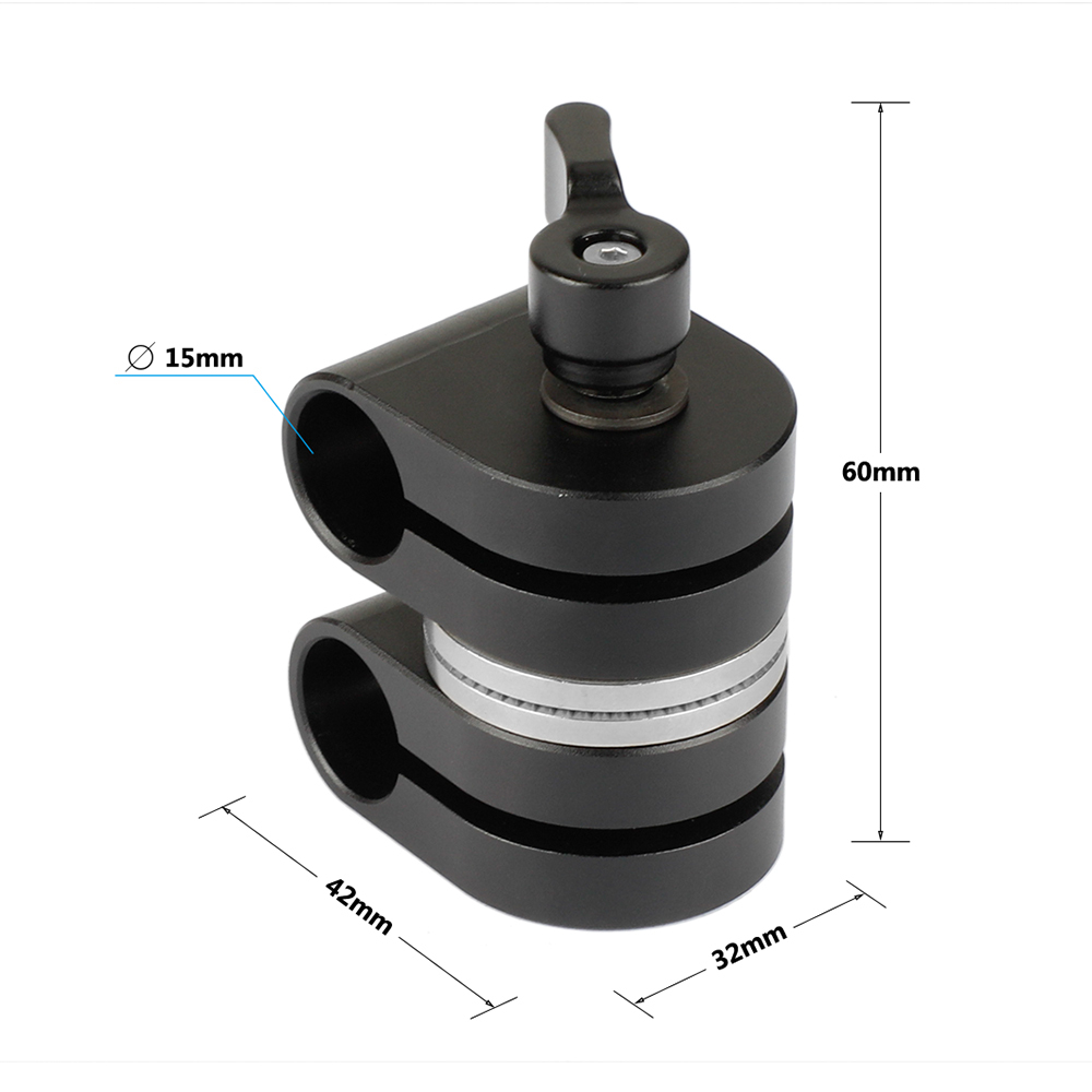 CAMVATE Adjustable 15mm Dual Rod Adapter With ARRI Rosette