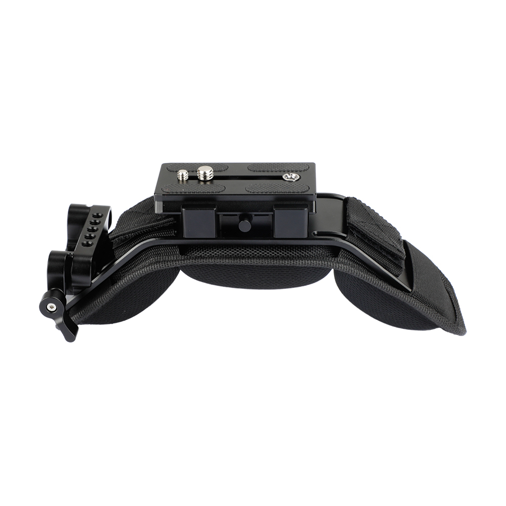 CAMVATE Shoulder Mount With Manfrotto Quick Release Plate Assembly & 15mm Dual Rod Clamp