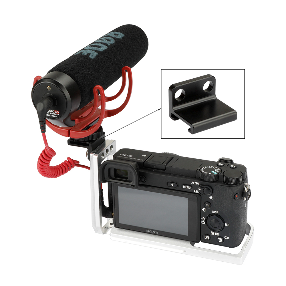 CAMVATE Cold Shoe Mount Adapter Right Angle Type For Camera Cage Rig