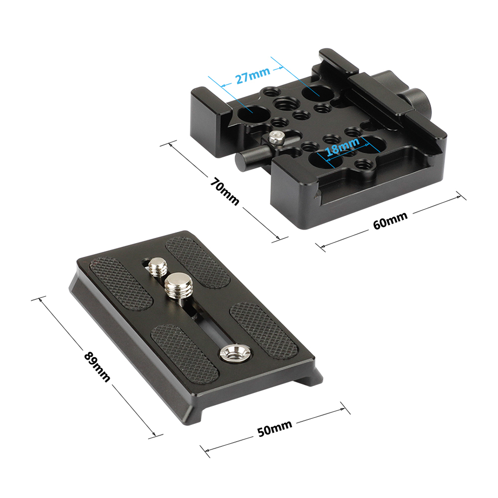 CAMVATE Manfrotto Type Quick Release Assembly With Sliding Plate Camera Mount