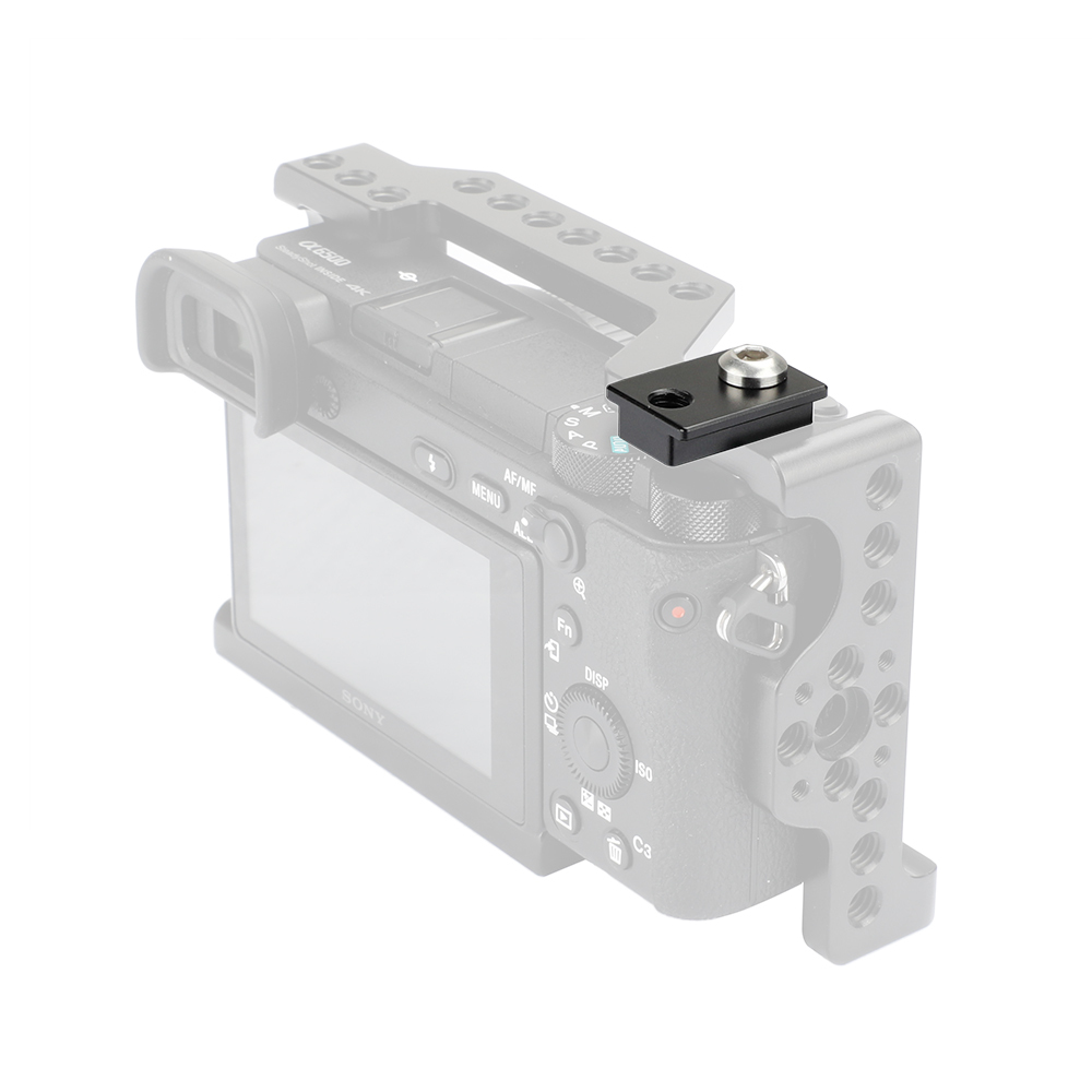 CAMVATE Small Mounting Block With 1/4"-20 Mounting Points For Camera Cage Accessories