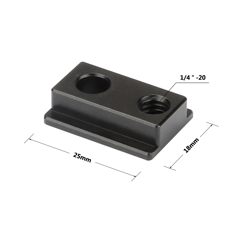 CAMVATE Small Mounting Block With 1/4"-20 Mounting Points For Camera Cage Accessories