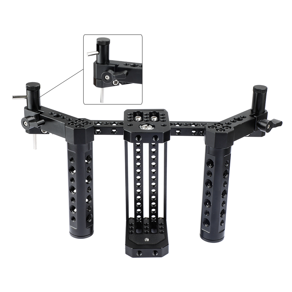CAMVATE Compact Monitor Cage Rig With Adjustable Cheese Handgrip Ideal For 7" LCD Monitor