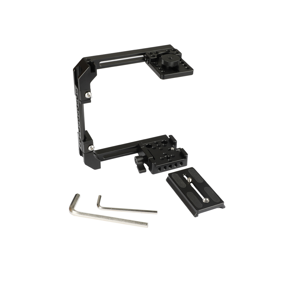 CAMVATE Adjustable Camera Half Cage Rig With Manfrotto Quick Release Baseplate
