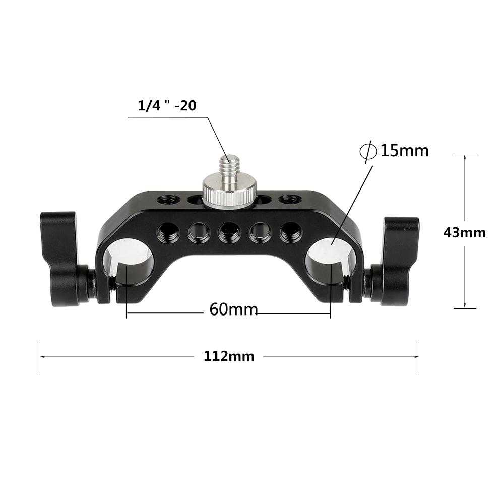 CAMVATE Camera 15mm Double-Rod Bracket & Double-ended 1/4"-20 Male Thumbscrew