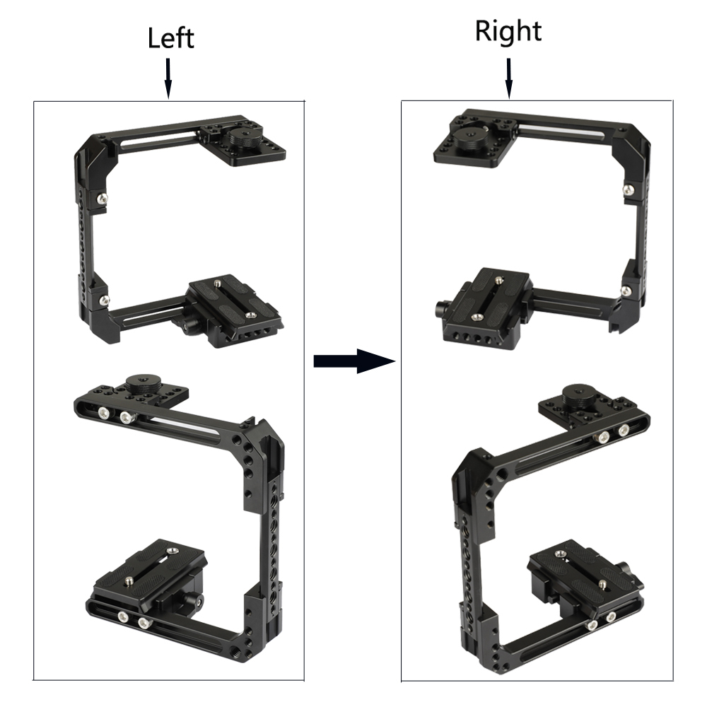CAMVATE Adjustable Camera Half Cage Rig With Manfrotto Quick Release Baseplate