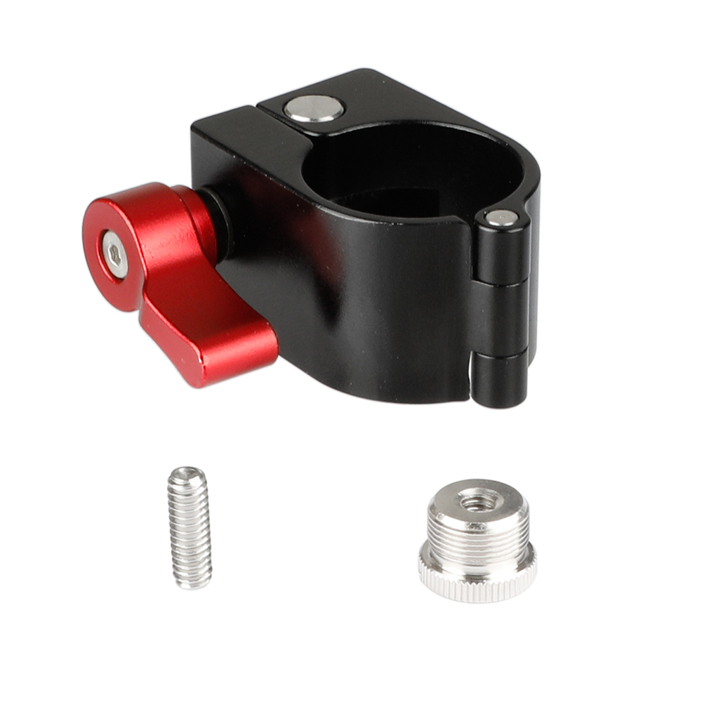 CAMVATE 25mm Rod Clamp (Red Knob) With 5/8"-27 Microphone Screw For DJI Ronin M Gimbal Stabilizer