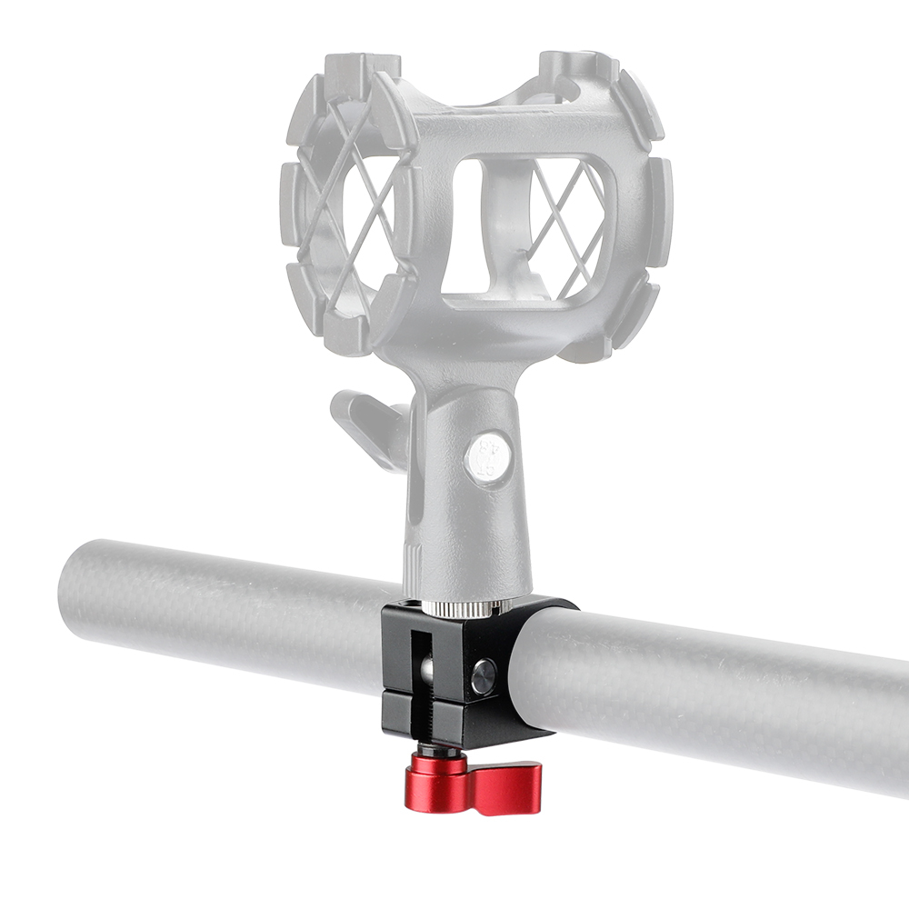CAMVATE 25mm Rod Clamp (Red Knob) With 5/8"-27 Microphone Screw For DJI Ronin M Gimbal Stabilizer