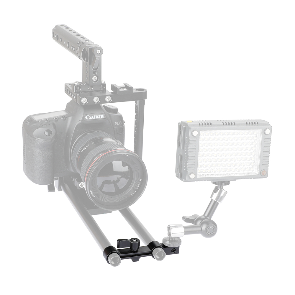 CAMVATE Generic 15mm Dual Rod Clamp With 1/4"-20 Mounting Hole