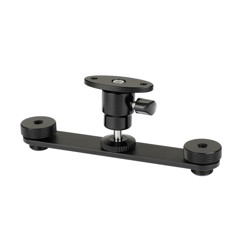 CAMVATE 1/4" Ball Head With Wall Mount & T-bar Bracket With Double Microphone Mounts
