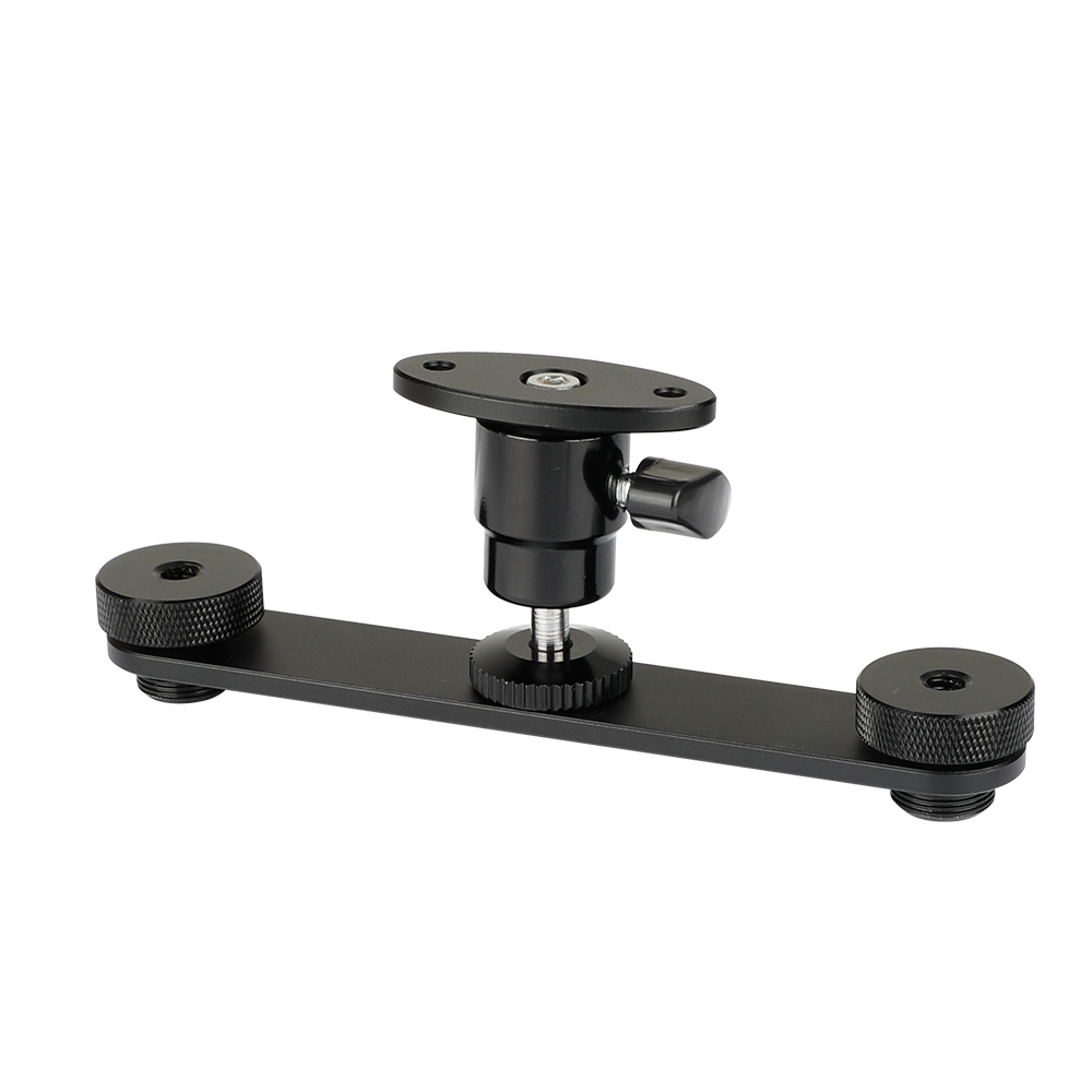 CAMVATE 1/4" Ball Head With Wall Mount & T-bar Bracket With Double Microphone Mounts