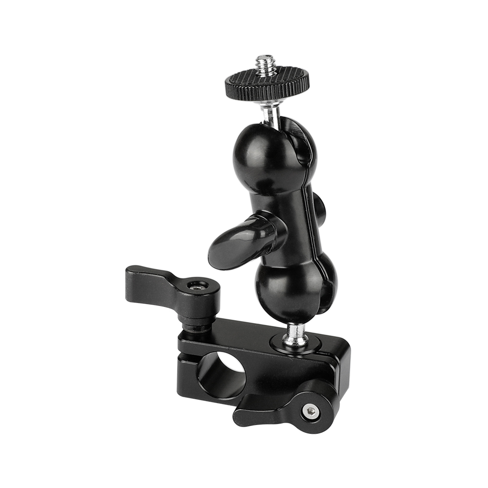CAMVATE 90-Degree Rod Rig Clamp + 360 degree 1/4" Articulating Magic Arm Mount Adapter