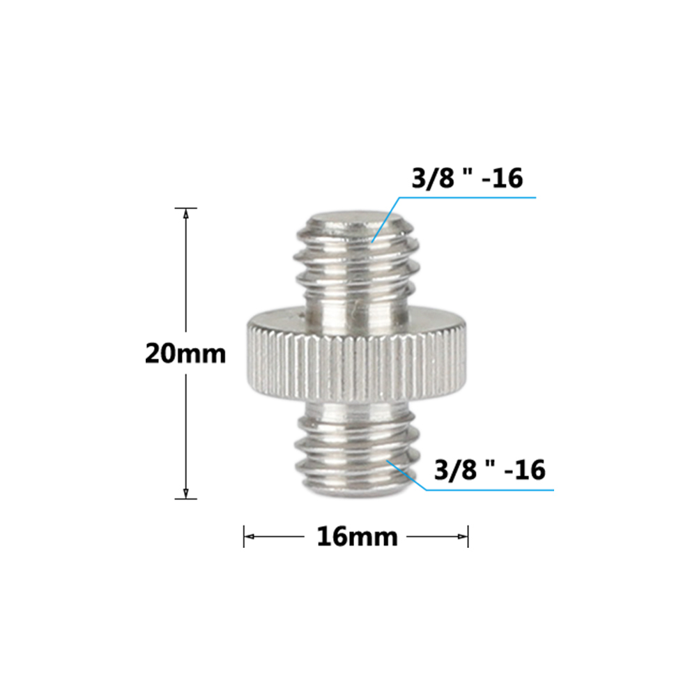 CAMVATE Double-ended 3/8"-16 Male Thread Screw Adapter fr DSLR Flash Tripod Light Stand (pack of 3)