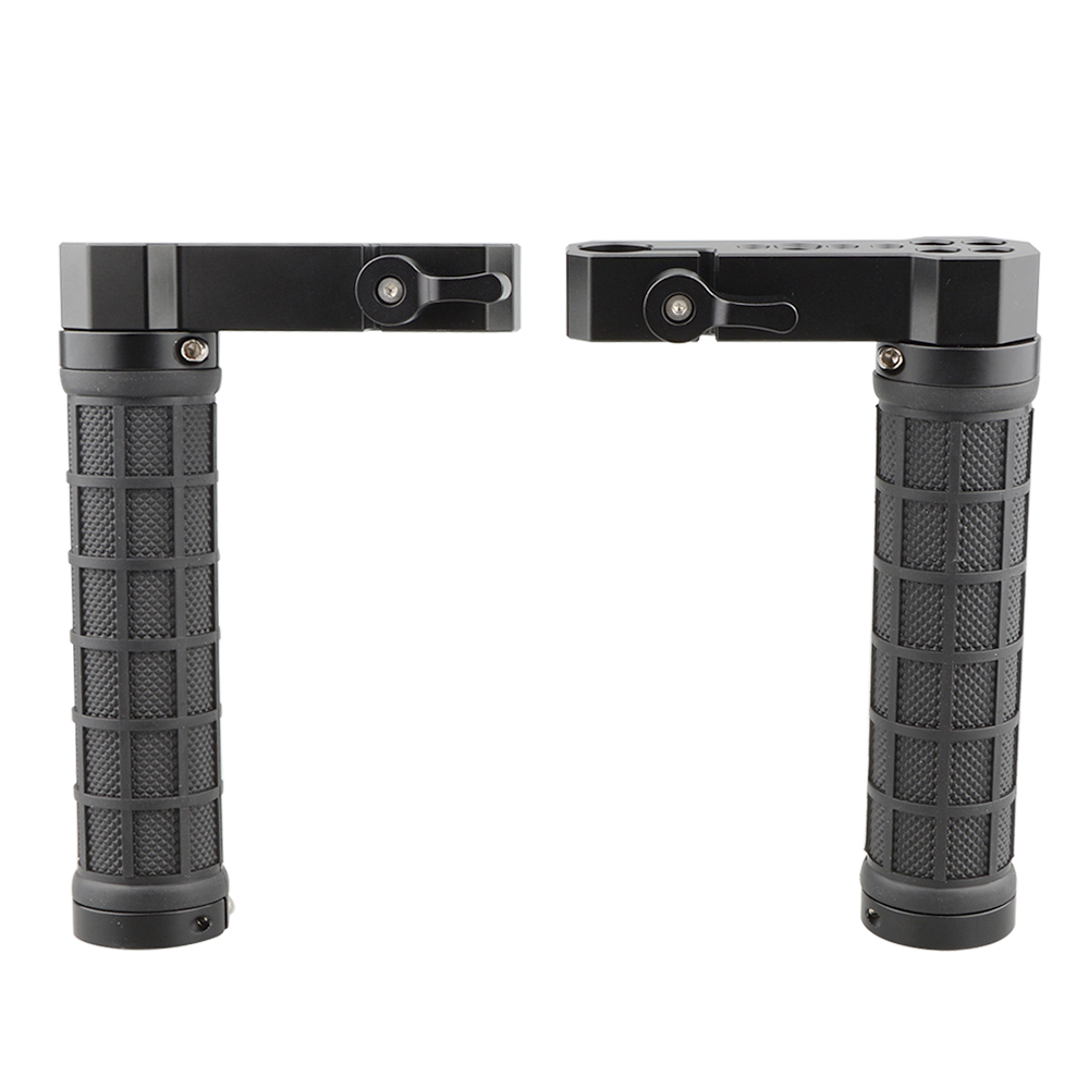 CAMVATE Adjustable Rubber Handgrip L Type For Monitor Cage Rig (A Pair)