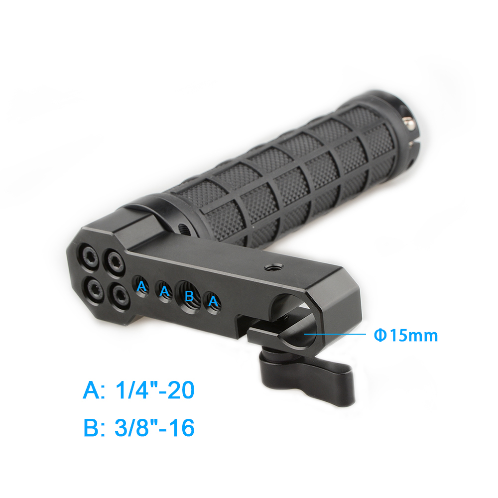 CAMVATE Adjustable Rubber Handgrip L Type For Monitor Cage Rig (A Pair)