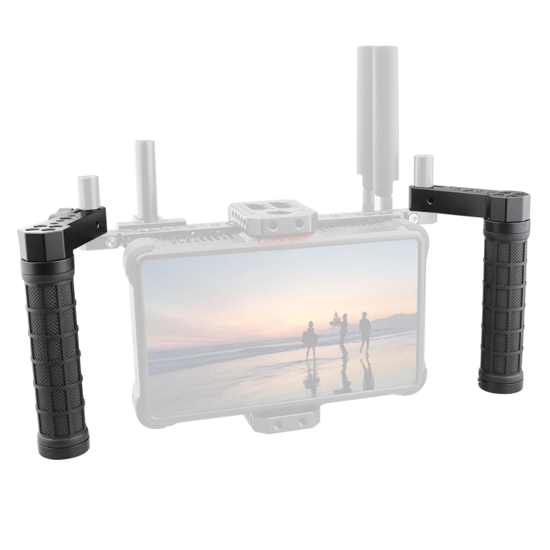 CAMVATE Adjustable Rubber Handgrip L Type For Monitor Cage Rig (A Pair)