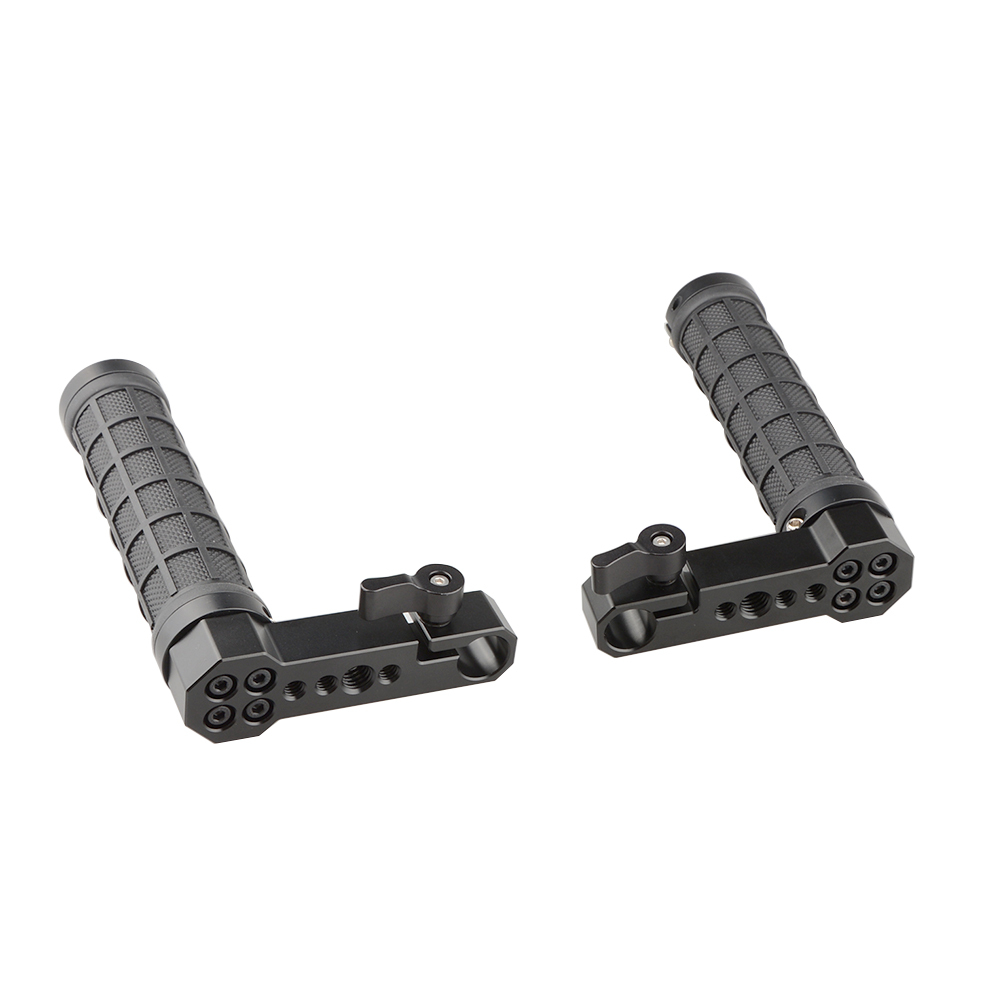 CAMVATE Adjustable Rubber Handgrip L Type For Monitor Cage Rig (A Pair)