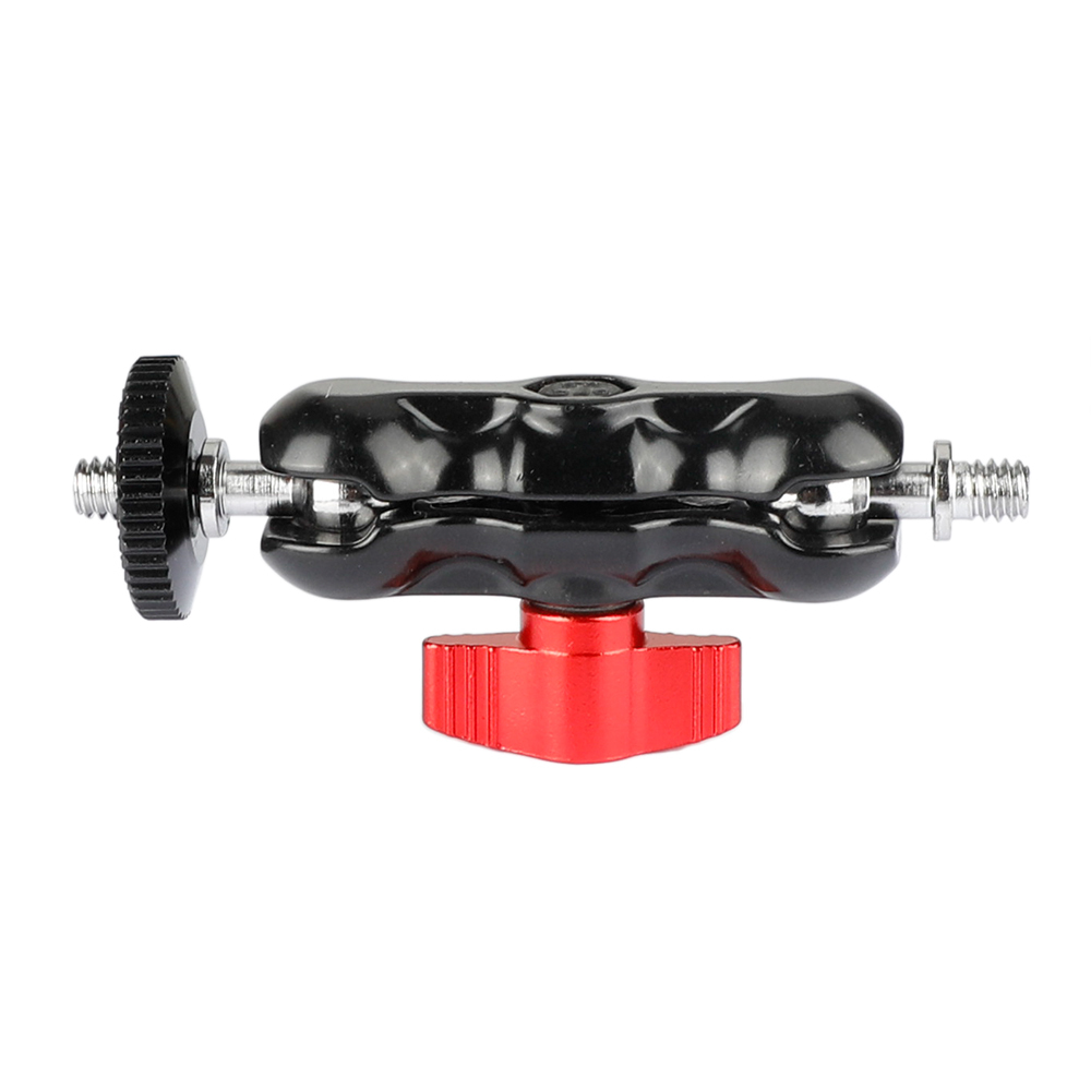 CAMVATE Versatile 1/4"-20 Mini Ball Head Extension Arm Red Knob (2 Pieces)