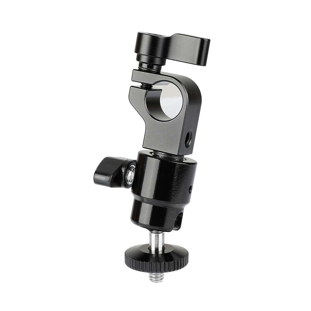 CAMVATE 1/4"-20 Mini Ball Head With Single 15mm Rod Clamp For Camera Monitor