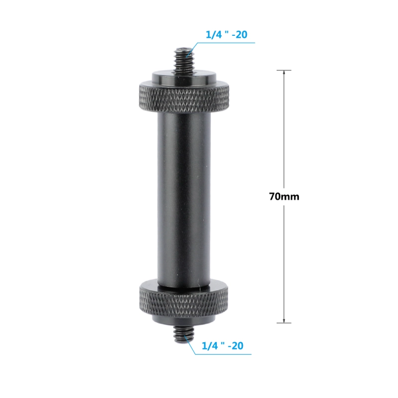 CAMVATE 15mm Micro Rod (2 Inch) With Double-ended 1/4"-20 Male Thread Adapter