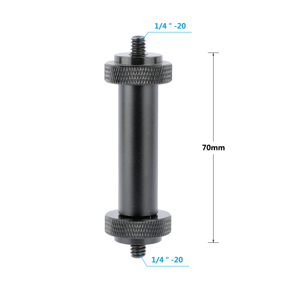 CAMVATE 15mm Micro Rod (2 Inch) With Double-ended 1/4"-20 Male Thread Adapter