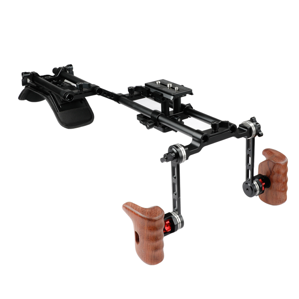 CAMVATE Pro Camcorder Shoulder Mount HDSLR Camera Support Rig With ARRI Rosette Handgrips