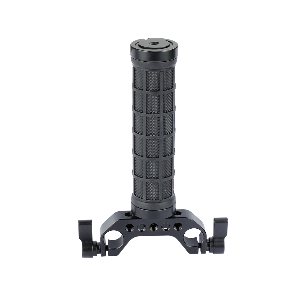 CAMVATE Rubber Hand Grip With Dual Rod Clamp For Handheld Camera Stabilizer