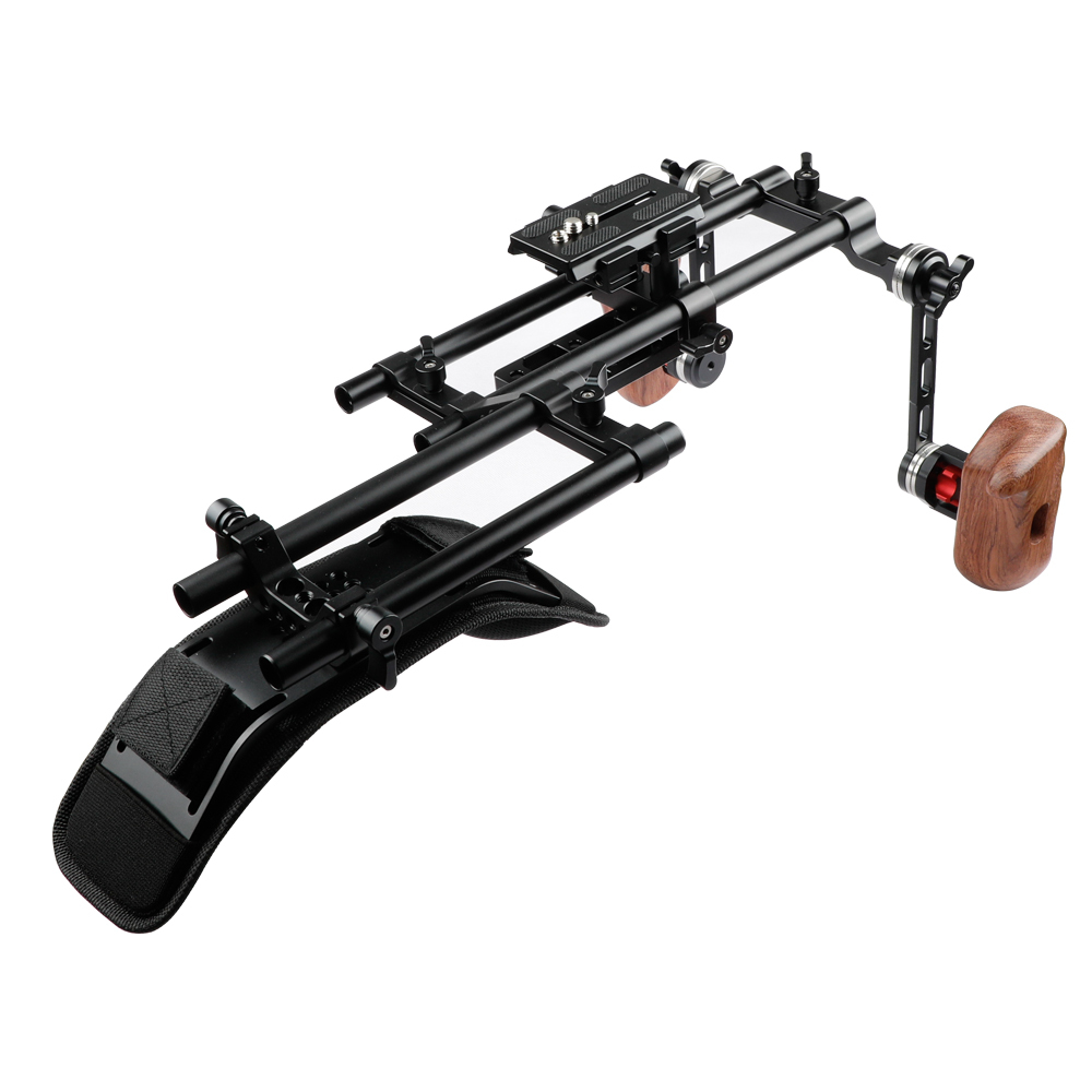 CAMVATE Pro Camcorder Shoulder Mount HDSLR Camera Support Rig With ARRI Rosette Handgrips