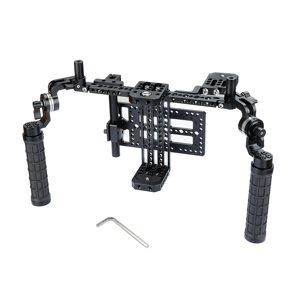 CAMVATE Camera Director's Monitor Cage Rig With ARRI Rosette Rubber Grips