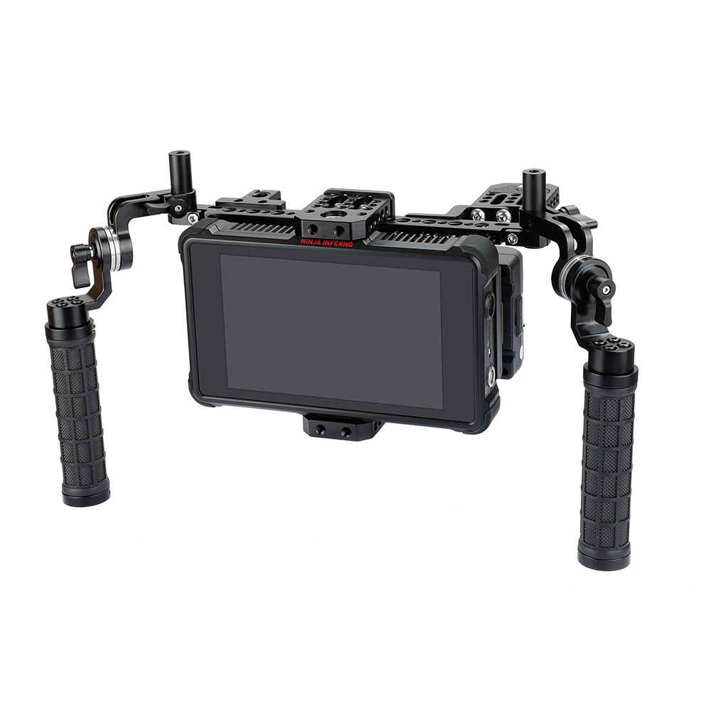 CAMVATE Camera Director's Monitor Cage Rig With ARRI Rosette Rubber Grips