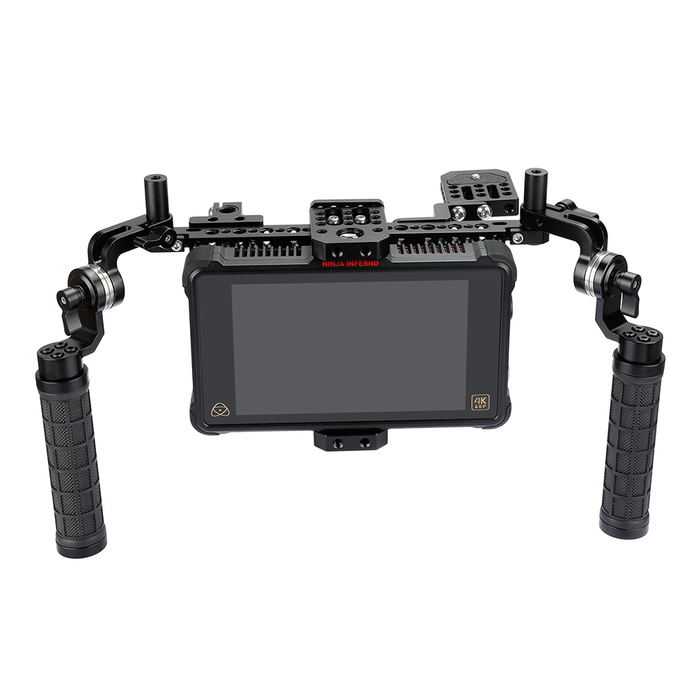 CAMVATE Camera Director's Monitor Cage Rig With ARRI Rosette Rubber Grips