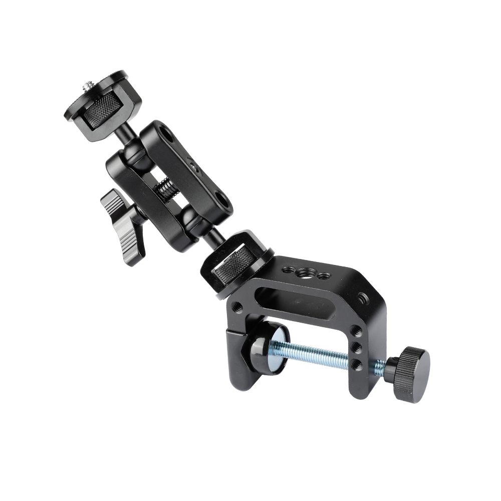CAMVATE Universal C Clamp Desk Mount & Ball Head Extension Arm Double-ended 1/4"-20 Screw Adapter
