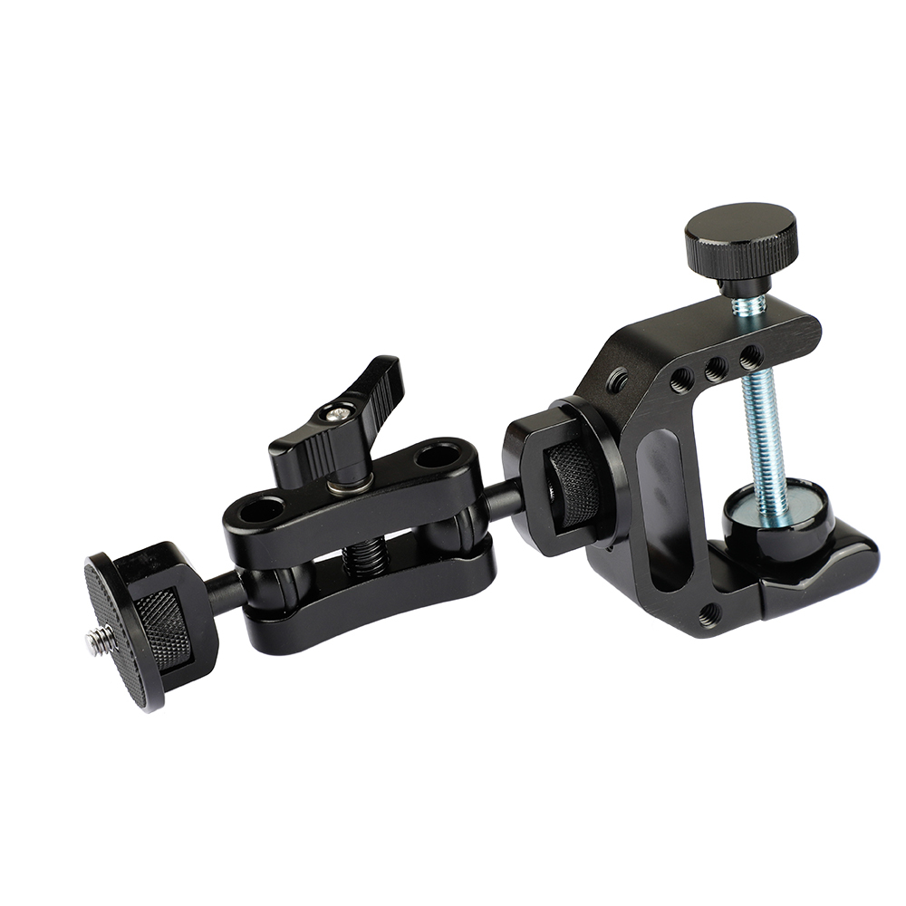 CAMVATE Universal C Clamp Desk Mount & Ball Head Extension Arm Double-ended 1/4"-20 Screw Adapter