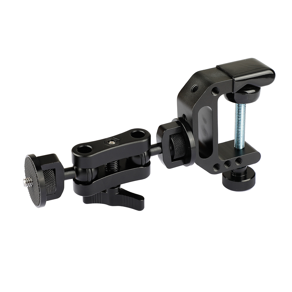 CAMVATE Universal C Clamp Desk Mount & Ball Head Extension Arm Double-ended 1/4"-20 Screw Adapter