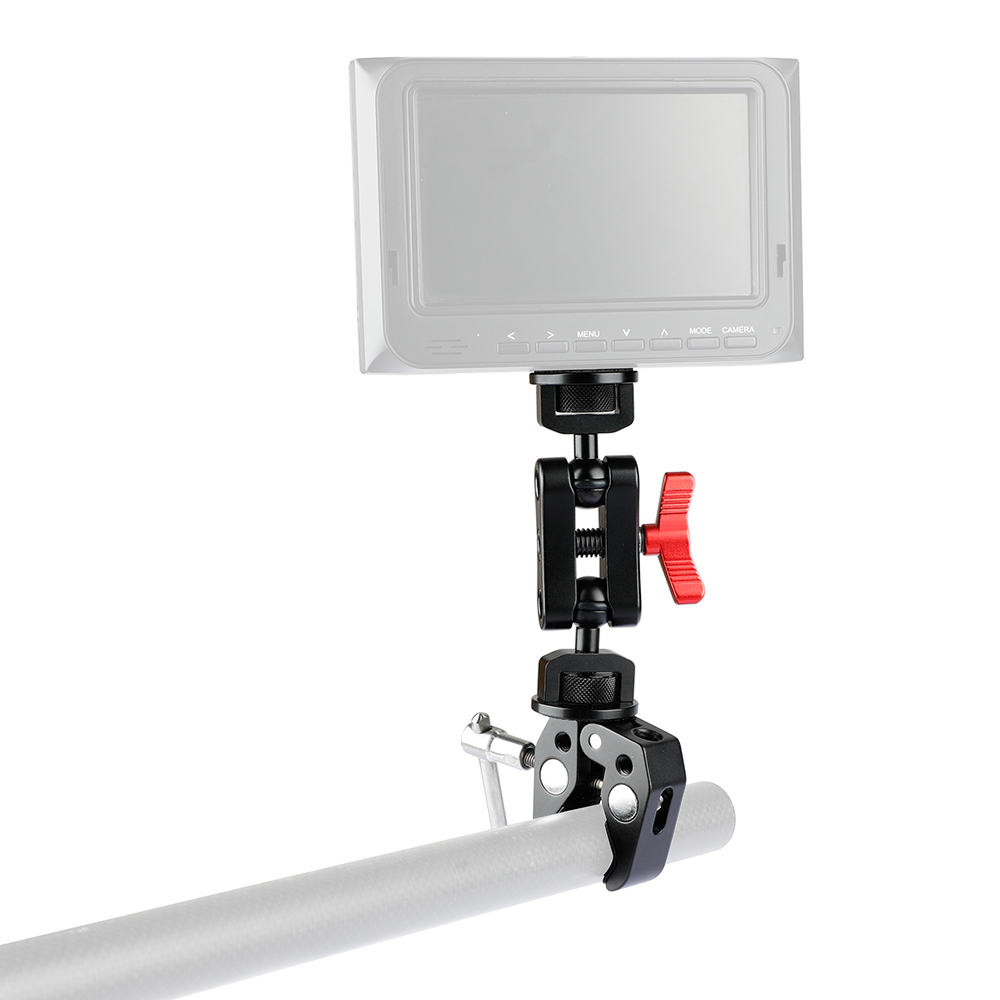 CAMVATE Super Clamp With Ball Head Extension Arm Double-ended 1/4"-20 Screw Adapter