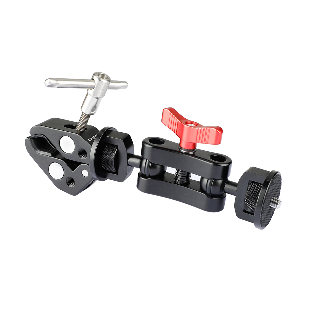 CAMVATE Super Clamp With Ball Head Extension Arm Double-ended 1/4"-20 Screw Adapter