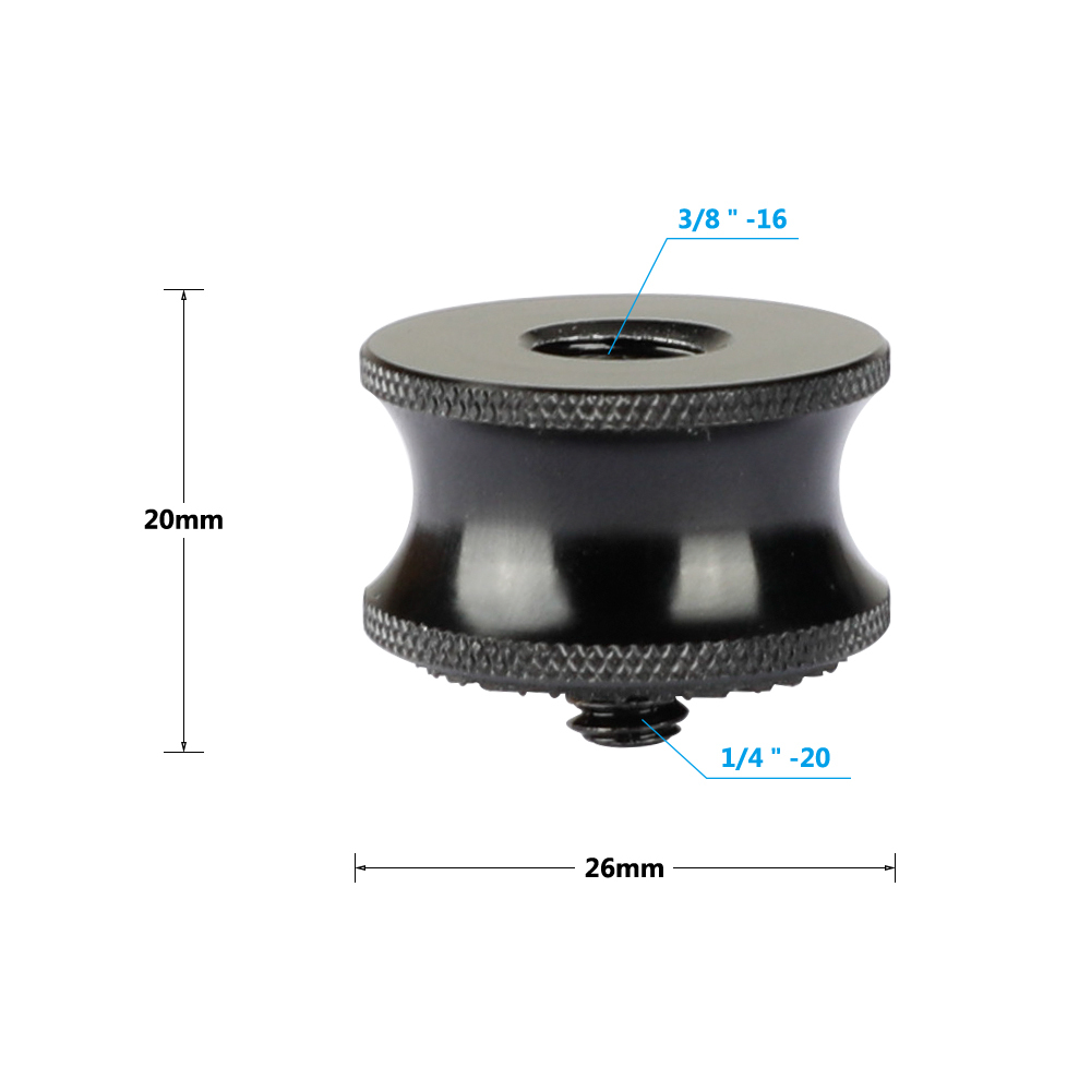 CAMVATE 3/8"-16 Female To 1/4"-20 Male Thread Screw Adapter For Camera Monitor