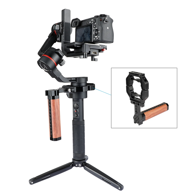 CAMVATE Extension Mounting Ring & Wooden Handgrip For DJI Ronin S Gimbal Stabilizer