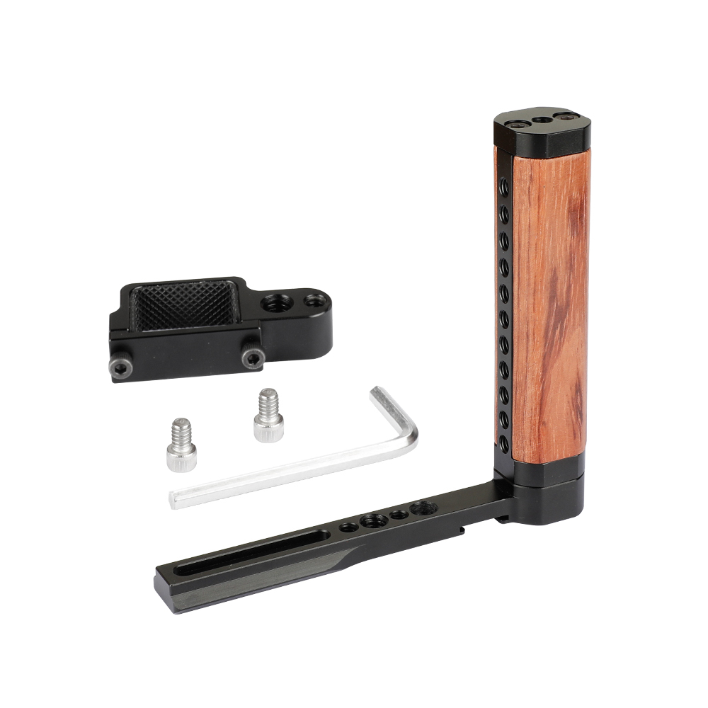 CAMVATE Extension Support Bracket & L Wooden Handgrip For DJI OSMO Pocket Camera